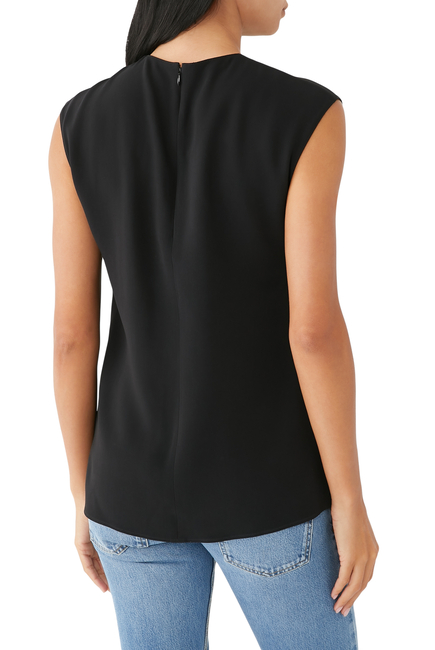 Cady Cap-Sleeved Stretchy Top
